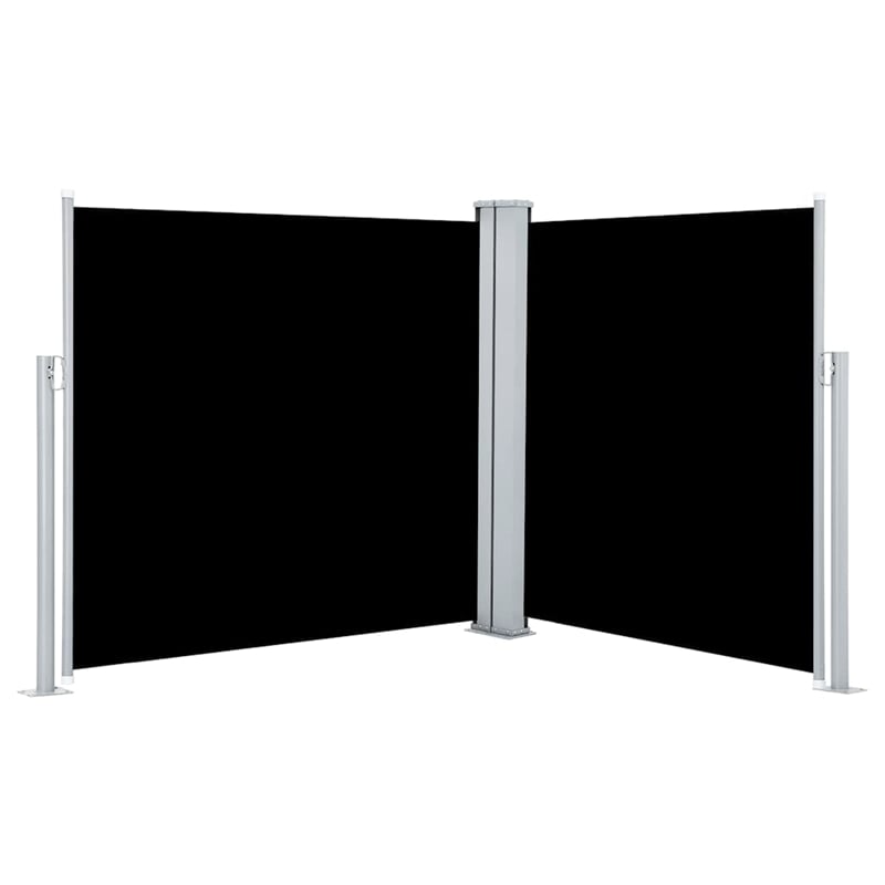 vidaXL Side Awning with PU Coating in Black