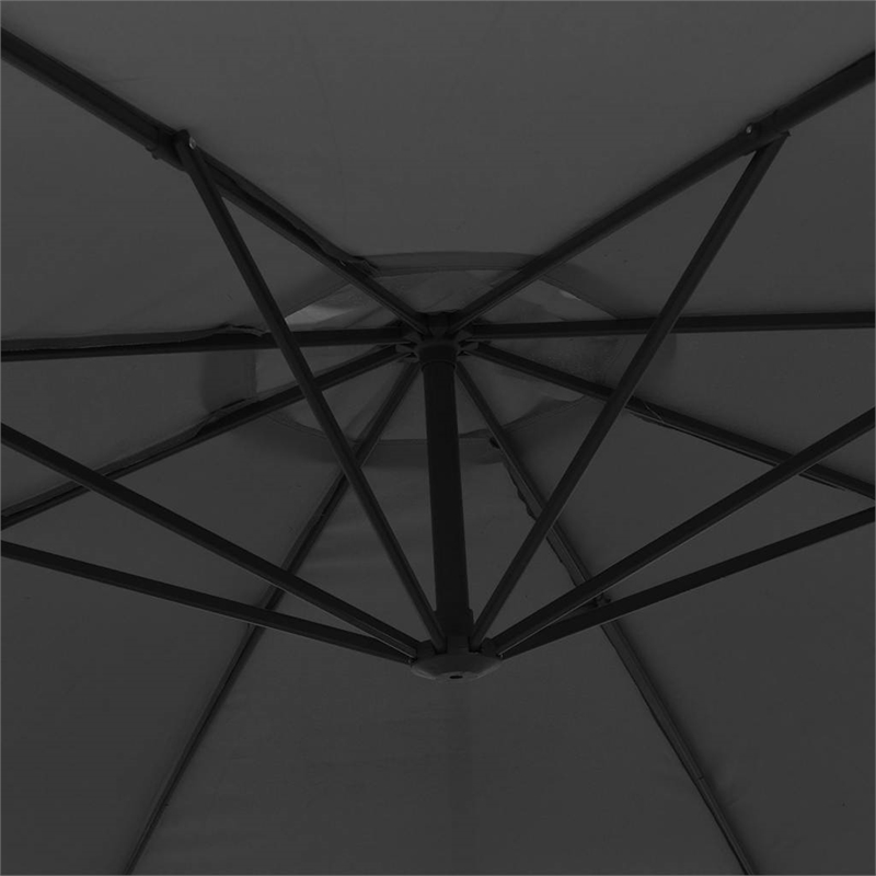 vidaXL Large Cantilever Garden Parasol in Anthracite