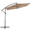 vidaXL Large Tiltable Cantilever Umbrella in Taupe