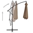 vidaXL Large Tiltable Cantilever Umbrella in Taupe