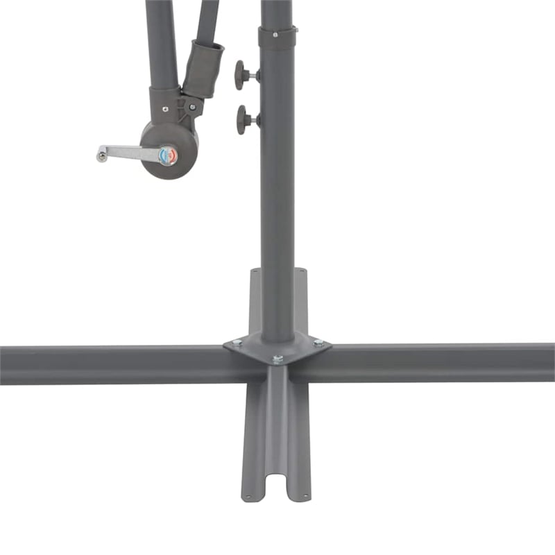 vidaXL Large Tiltable Cantilever Umbrella in Taupe