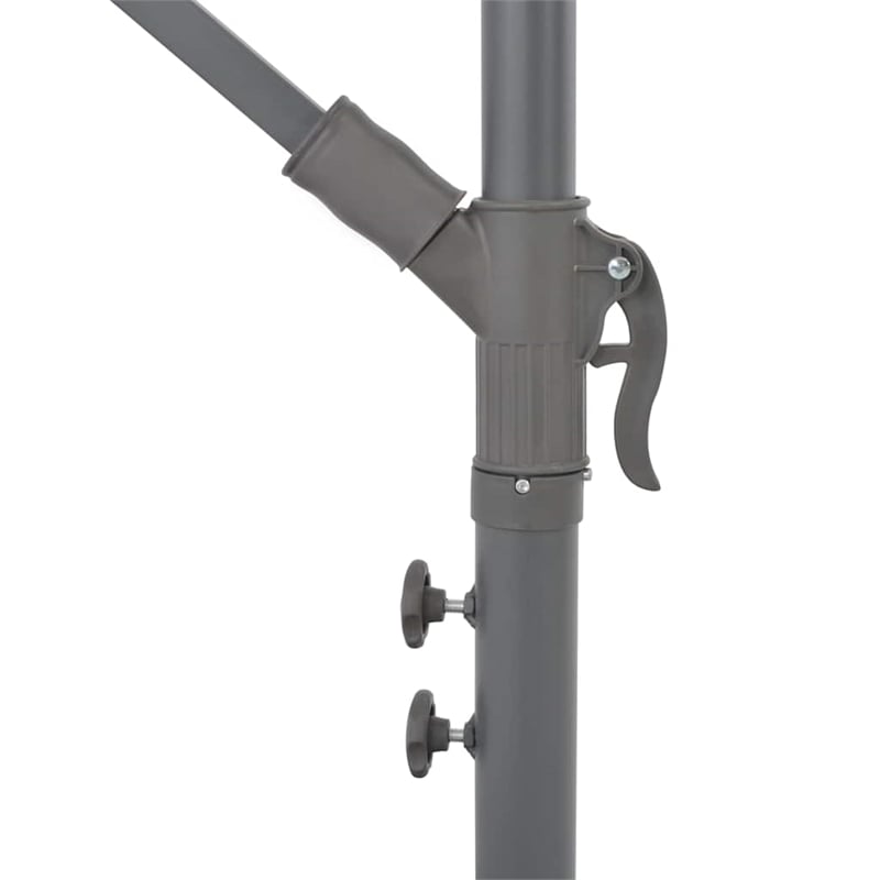 vidaXL Large Tiltable Cantilever Umbrella in Taupe