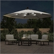 vidaXL Large Tiltable Cantilever Garden Parasol in Sand