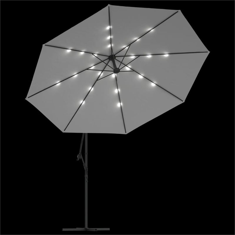 vidaXL Large Tiltable Cantilever Garden Parasol in Sand