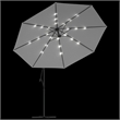 vidaXL Large Tiltable Cantilever Garden Parasol in Sand
