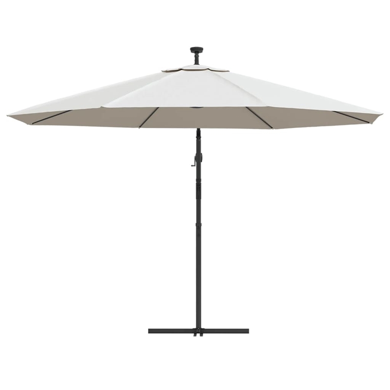 vidaXL Large Tiltable Cantilever Garden Parasol in Sand