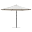 vidaXL Large Tiltable Cantilever Garden Parasol in Sand