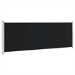 vidaXL Polyester Fabric and Steel Frame Retractable Side Awning in Gray