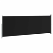 vidaXL Polyester Fabric and Steel Frame Retractable Side Awning in Gray
