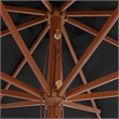 vidaXL Large Garden Parasol with Wooden Pole in Anthracite