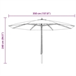 vidaXL Large Garden Parasol with Wooden Pole in Anthracite