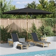 vidaXL Large Garden Parasol with Wooden Pole in Anthracite