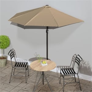 vidaXL Medium Garden Parasol in Taupe