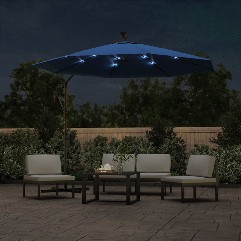 vidaXL Cantilever Patio Umbrella in Azure