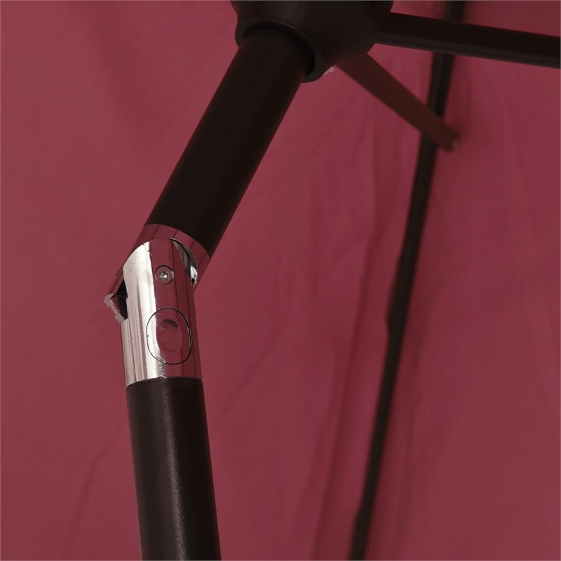 vidaXL Garden Parasol in Burgundy and Dark Grey