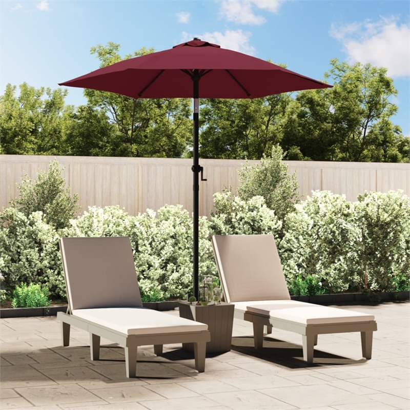 vidaXL Garden Parasol in Burgundy and Dark Grey