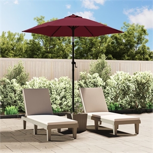 vidaXL Garden Parasol in Burgundy and Dark Grey