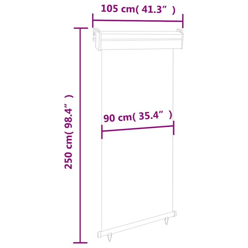 vidaXL 41.3 x 98.4