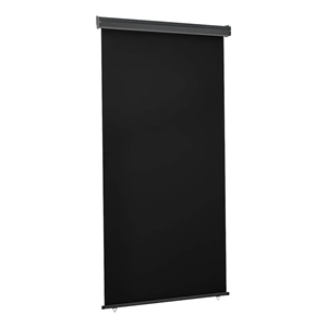 vidaxl 49.2&quotx98.4&quot balcony side awning in black