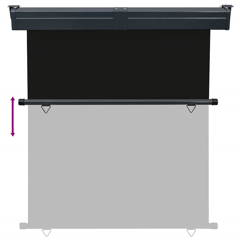 vidaXL Balcony Side Awning in Black