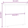 vidaXL Balcony Side Awning in Black