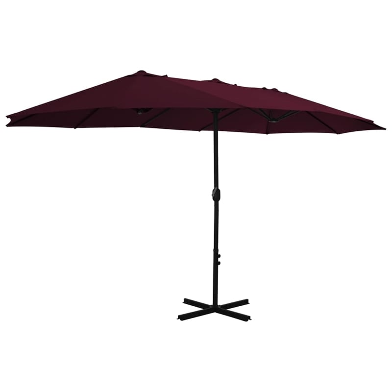 vidaXL Extra Large Garden Parasol in Bordeaux Red