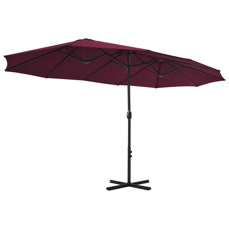 vidaXL Extra Large Garden Parasol in Bordeaux Red