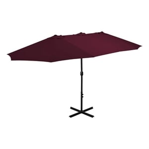 vidaXL Extra Large Garden Parasol in Bordeaux Red