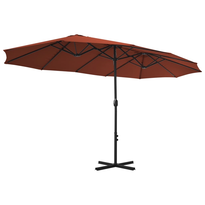 vidaXL Extra Large Garden Parasol in Terracotta