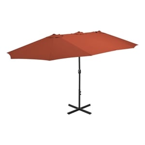 vidaXL Extra Large Garden Parasol in Terracotta