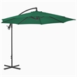 vidaXL Large Tiltable Cantilever Garden Parasol in Green