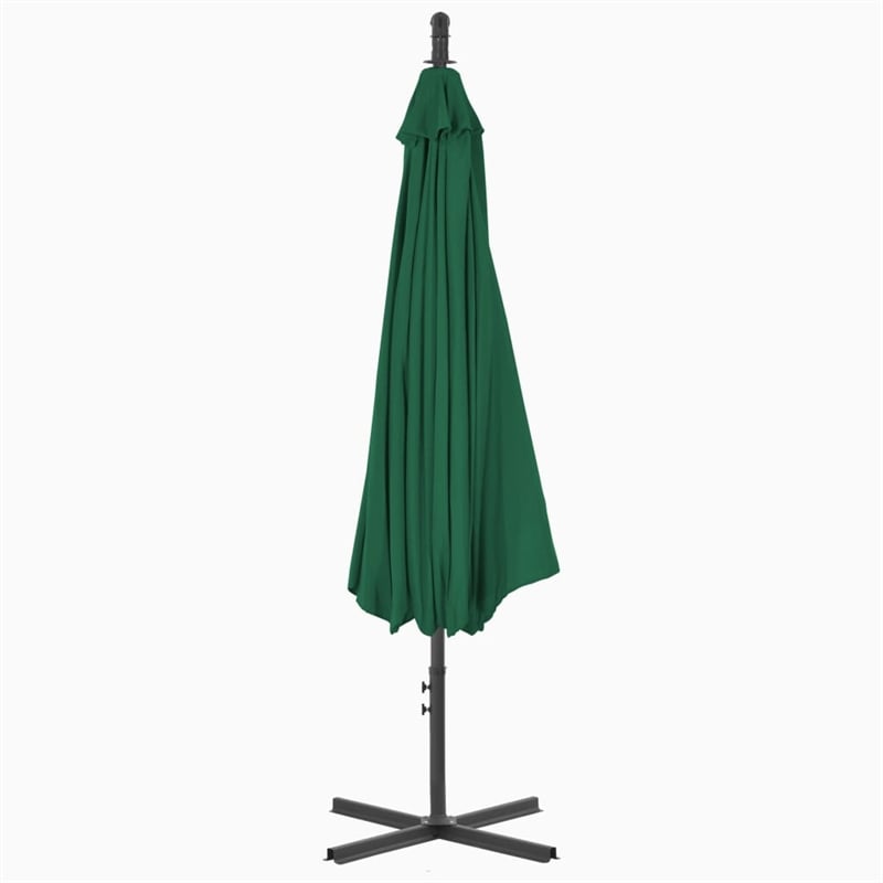 vidaXL Large Tiltable Cantilever Garden Parasol in Green