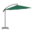vidaXL Large Tiltable Cantilever Garden Parasol in Green