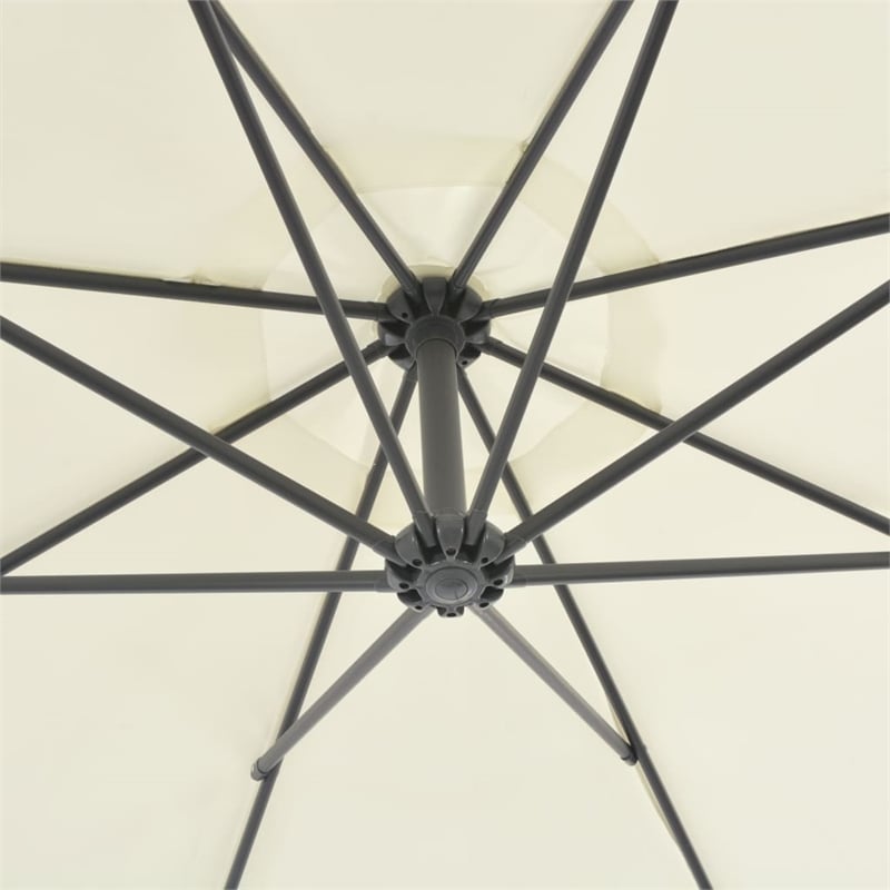 vidaXL Large Cantilever Garden Parasol in Sand