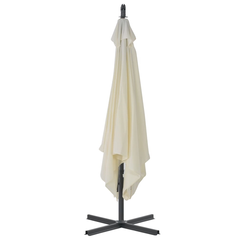 vidaXL Large Cantilever Garden Parasol in Sand