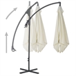 vidaXL Large Cantilever Garden Parasol in Sand
