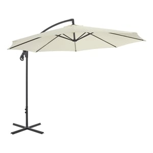 vidaXL Large Cantilever Garden Parasol in Sand