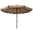 vidaXL Large Laminated Bamboo Garden Parasol in Taupe