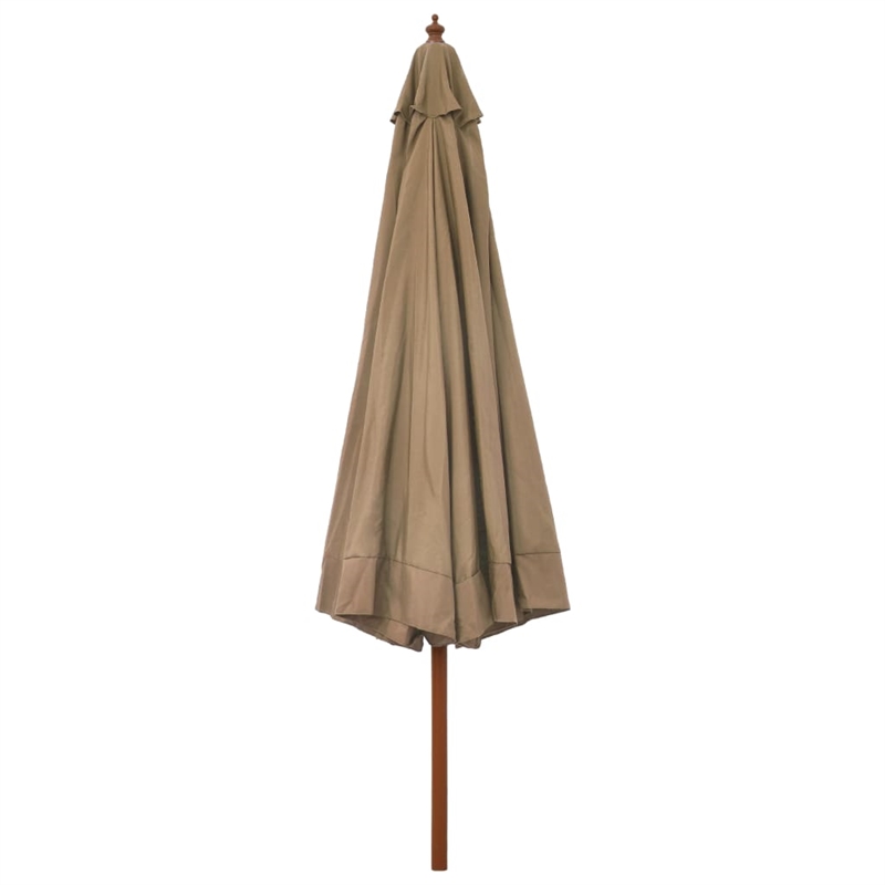 vidaXL Large Laminated Bamboo Garden Parasol in Taupe