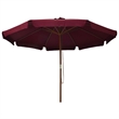 vidaXL Large Laminated Bamboo Garden Parasol in Burgundy