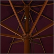 vidaXL Large Laminated Bamboo Garden Parasol in Burgundy