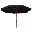 vidaXL Large Laminated Bamboo Garden Parasol in Black