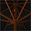 vidaXL Large Laminated Bamboo Garden Parasol in Black