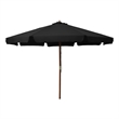 vidaXL Large Laminated Bamboo Garden Parasol in Black