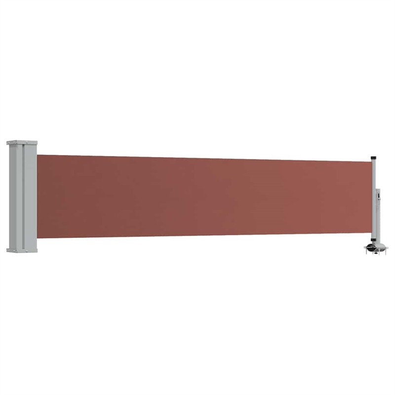vidaXL Side Awning in  Brown and Grey