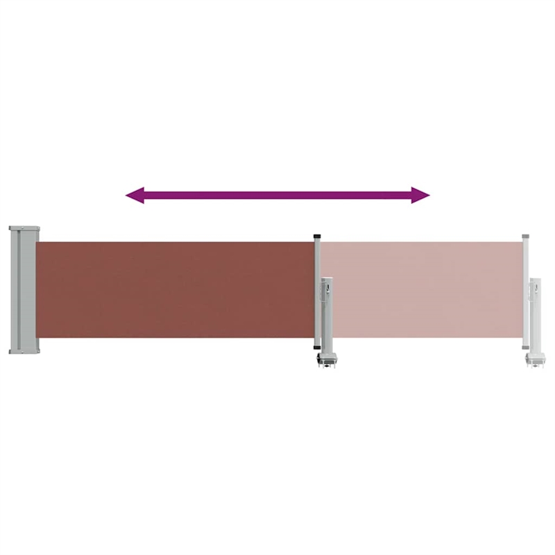 vidaXL Side Awning in  Brown and Grey
