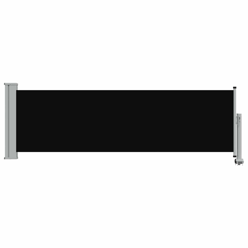 vidaXL Side Awning with PU Coating in Black and Grey