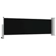vidaXL Side Awning with PU Coating in Black and Grey