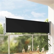 vidaXL Side Awning with PU Coating in Black and Grey
