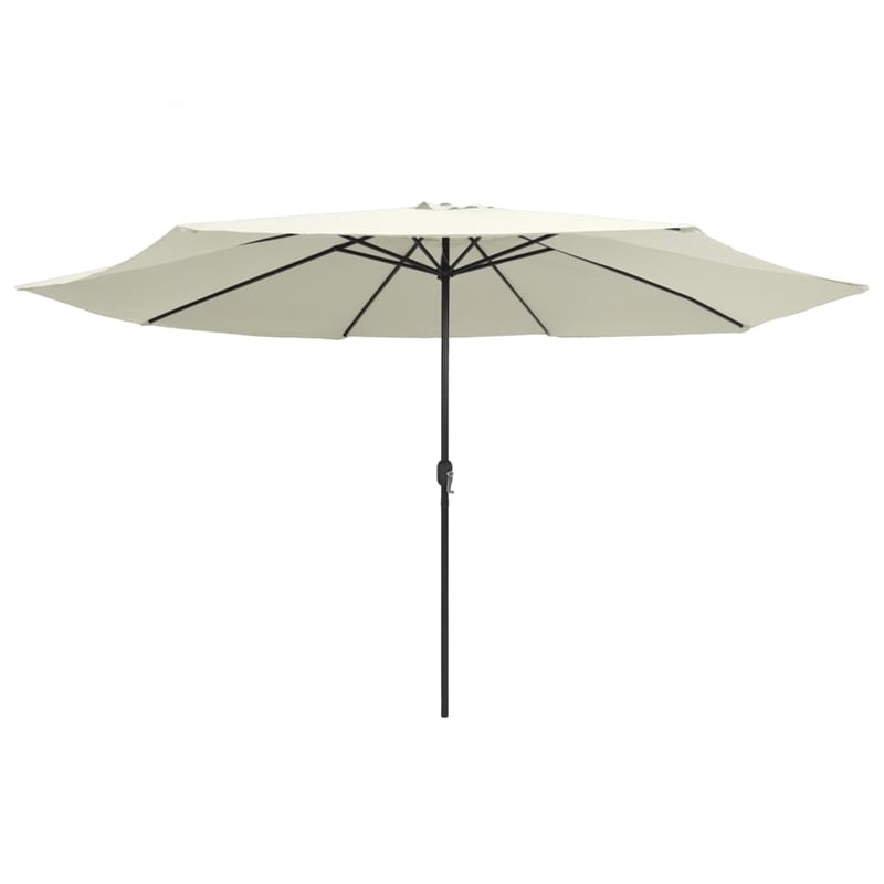 vidaXL Large Garden Parasol in Sand White